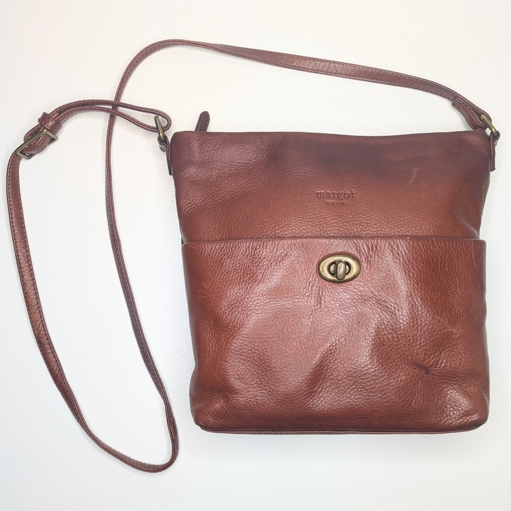Margot Brown Leather Crossbody Bag
